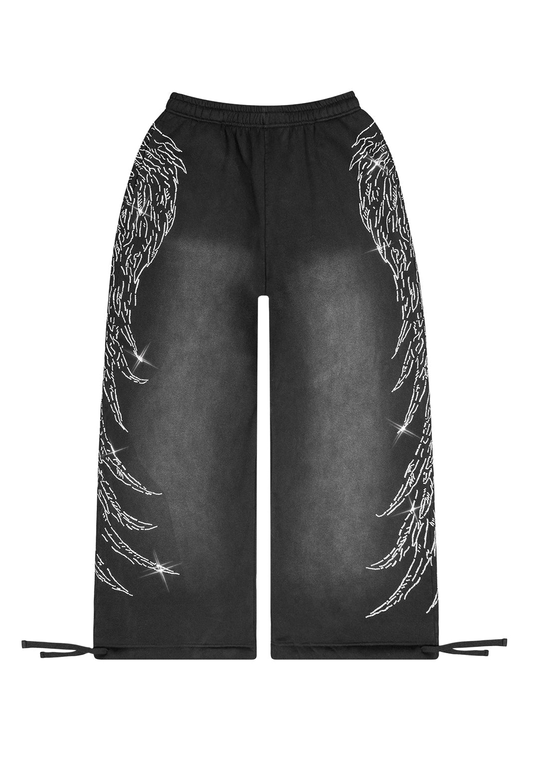 RHINESTONE BLACK SWEATPANTS