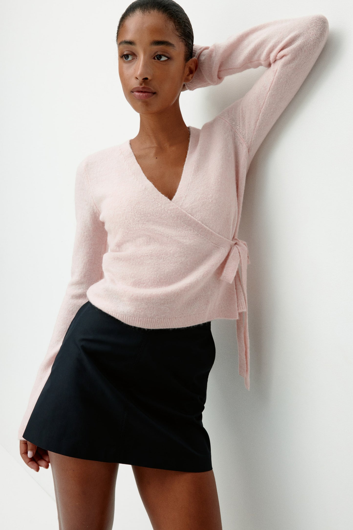 Pink Wrap Cardigan