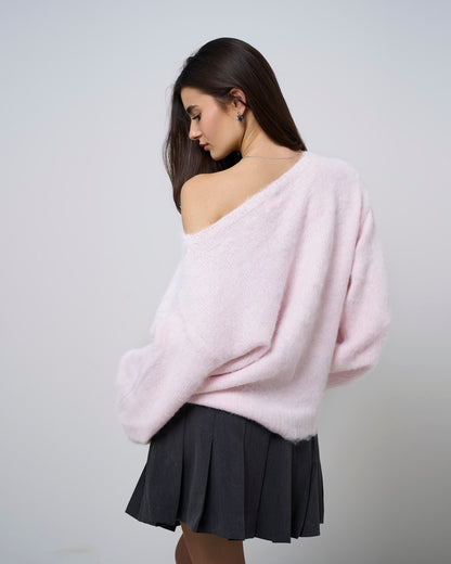 Off-Shoulder Knit Sweater