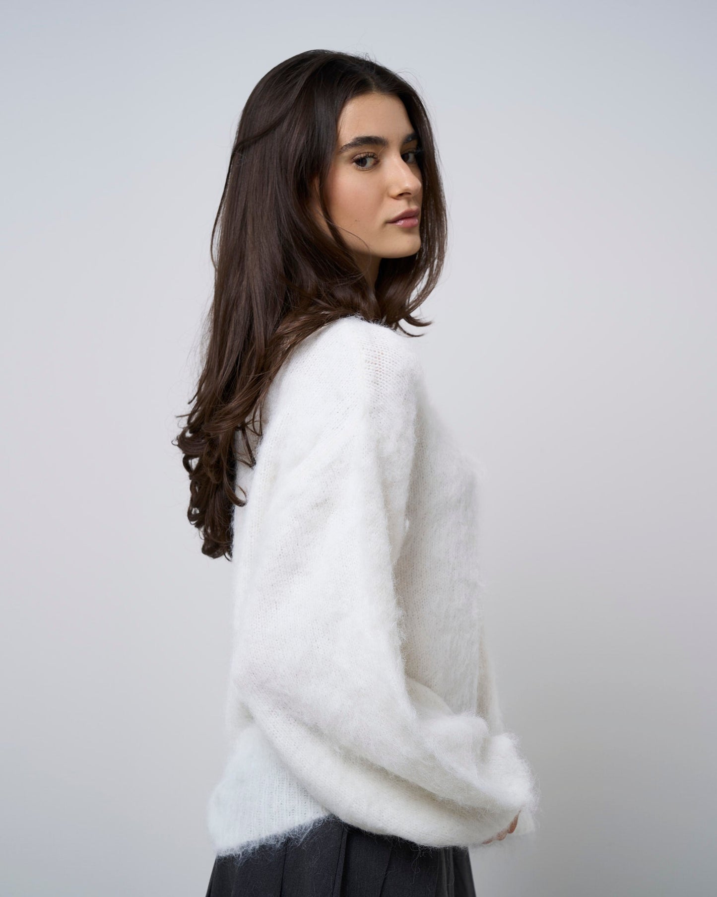 Off-Shoulder Knit Sweater