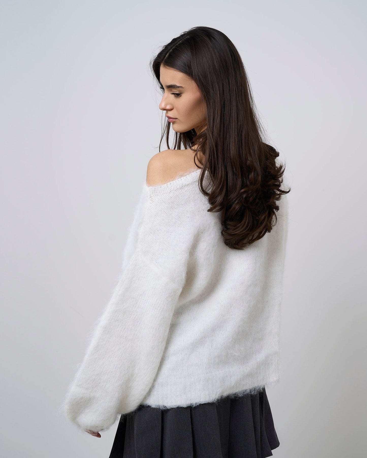 Off-Shoulder Knit Sweater