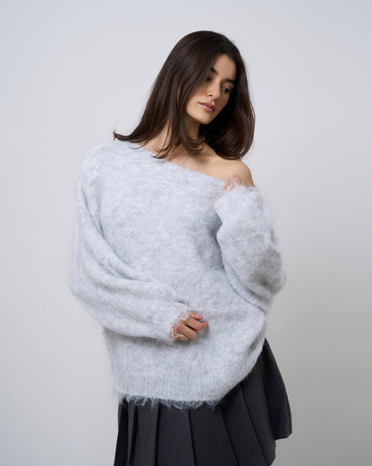 Off-Shoulder Knit Sweater