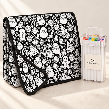ColorMe Blanket + 24 Coloring Markers Set