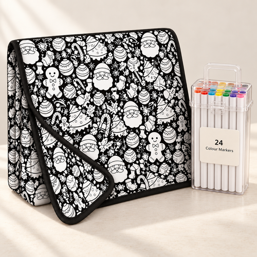 ColorMe Blanket + 24 Coloring Markers Set
