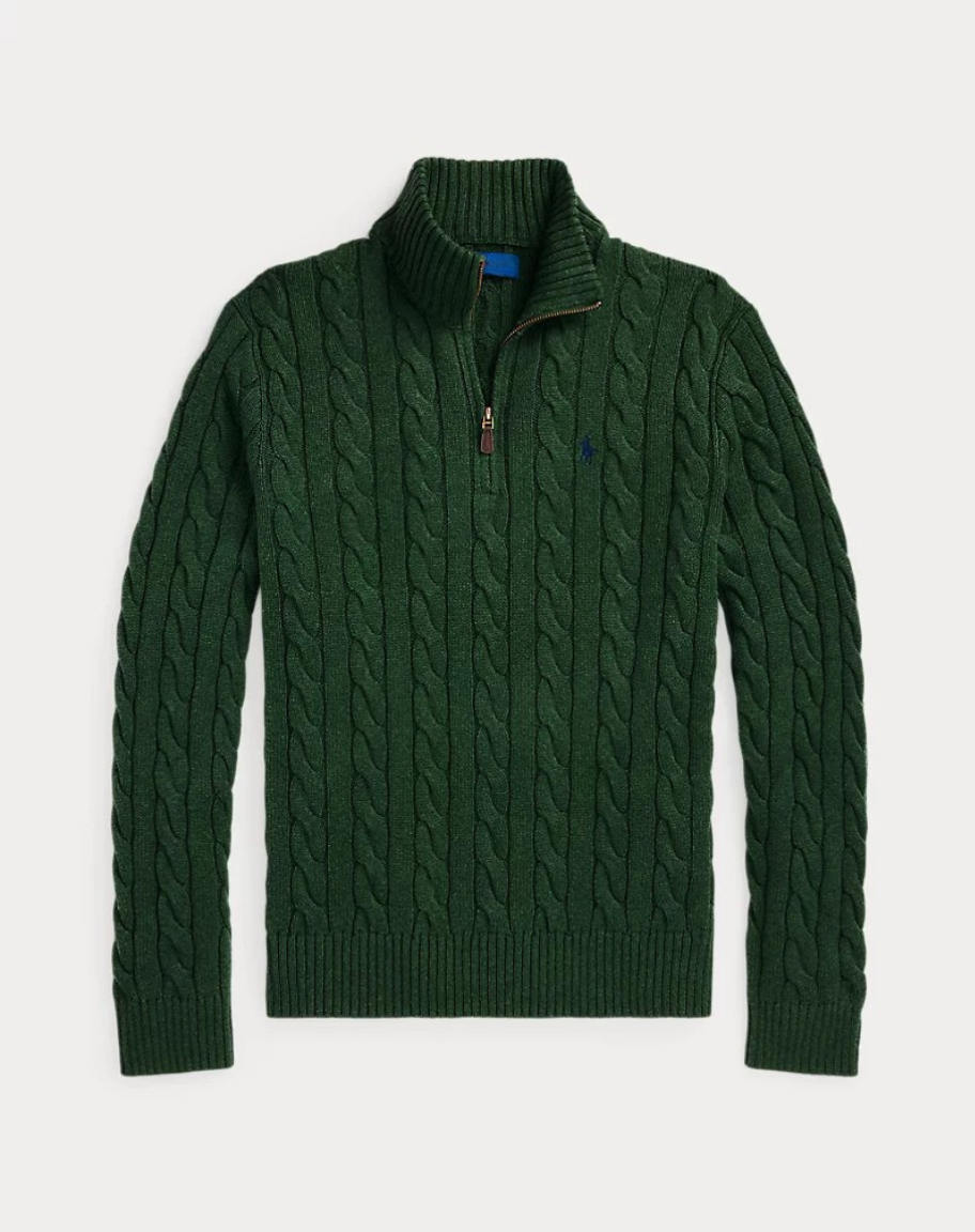 Cable Knit Quarter-Zip