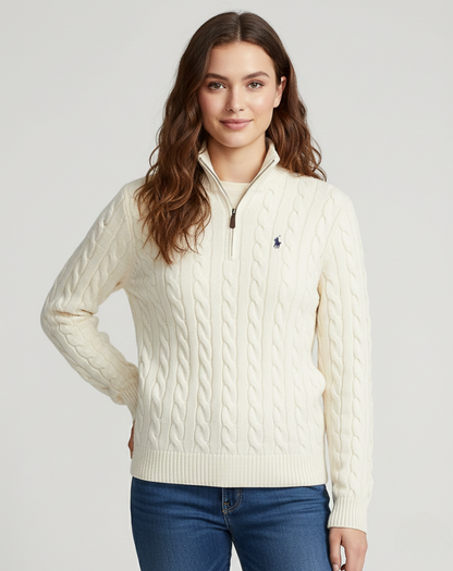 Cable Knit Quarter-Zip