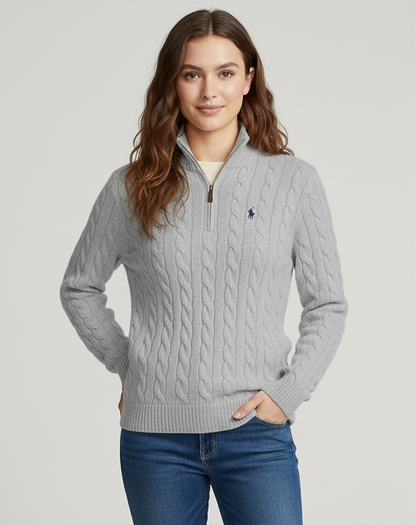 Cable Knit Quarter-Zip