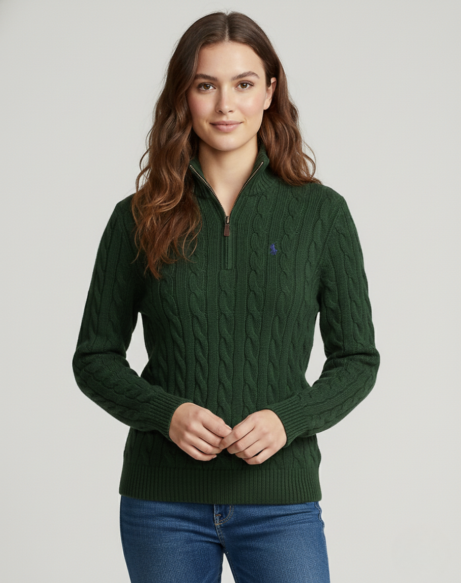 Cable Knit Quarter-Zip