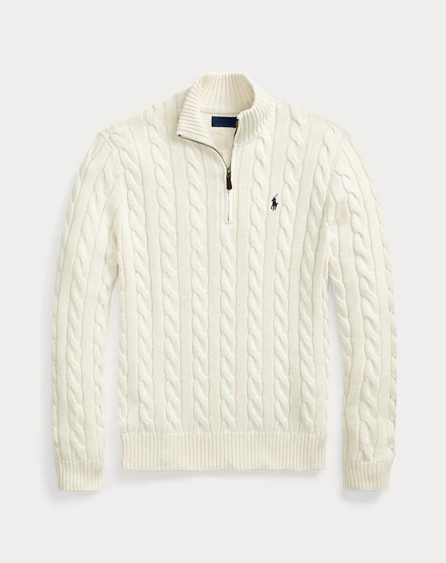 Cable Knit Quarter-Zip