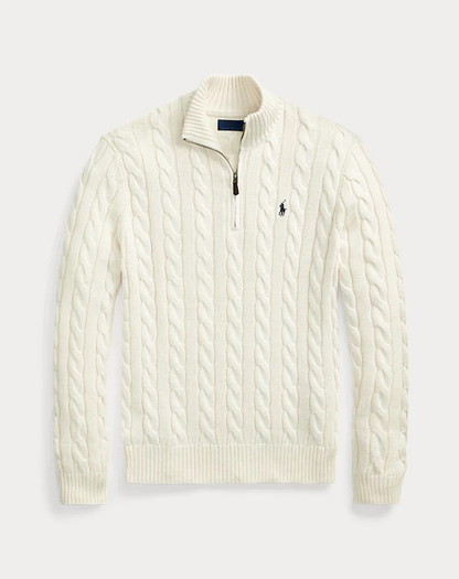 Cable Knit Quarter-Zip