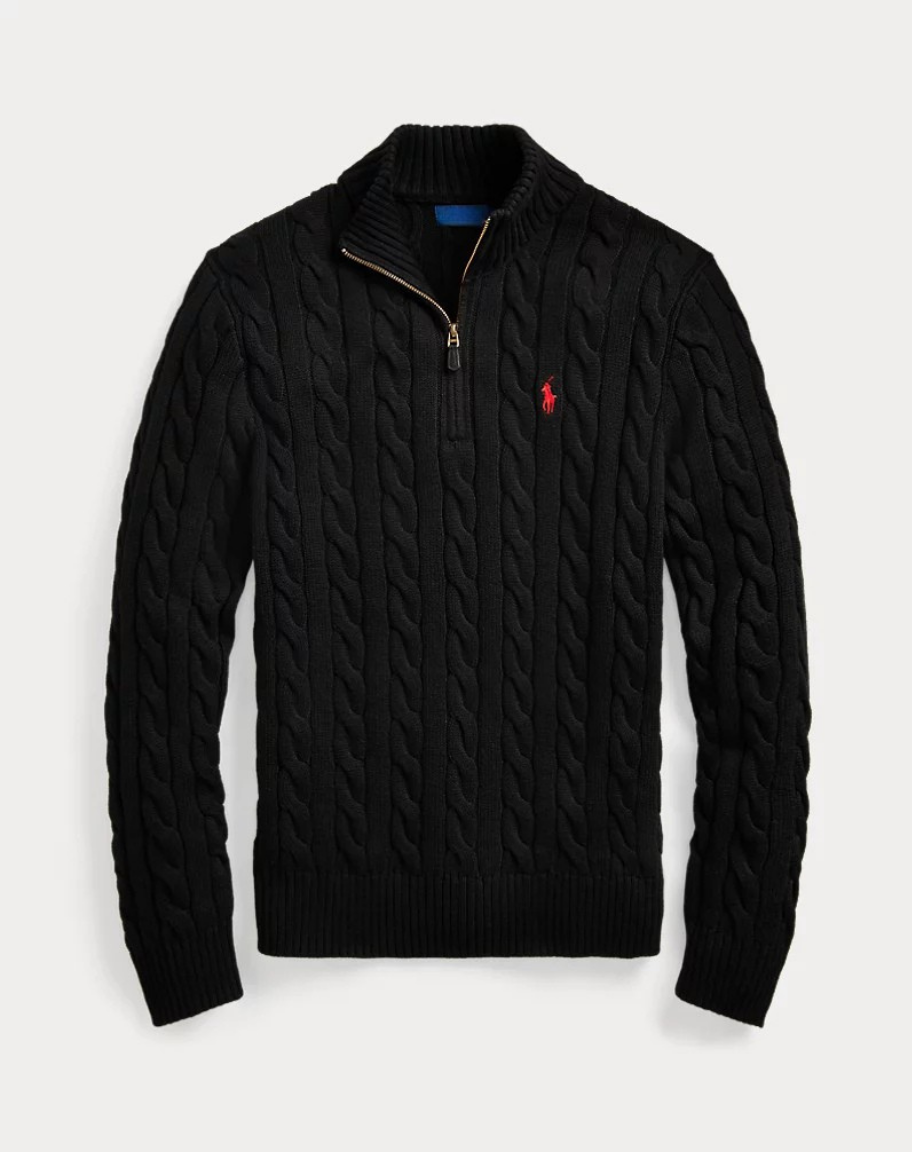 Cable Knit Quarter-Zip
