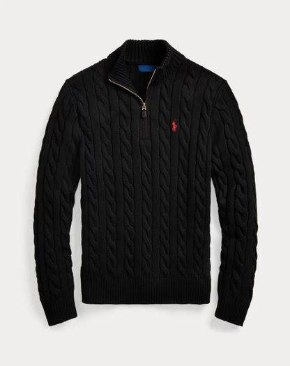 Cable Knit Quarter-Zip
