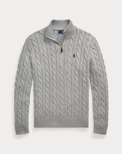 Cable Knit Quarter-Zip