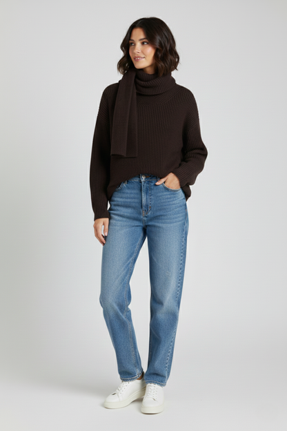 Knit Scarf Sweater