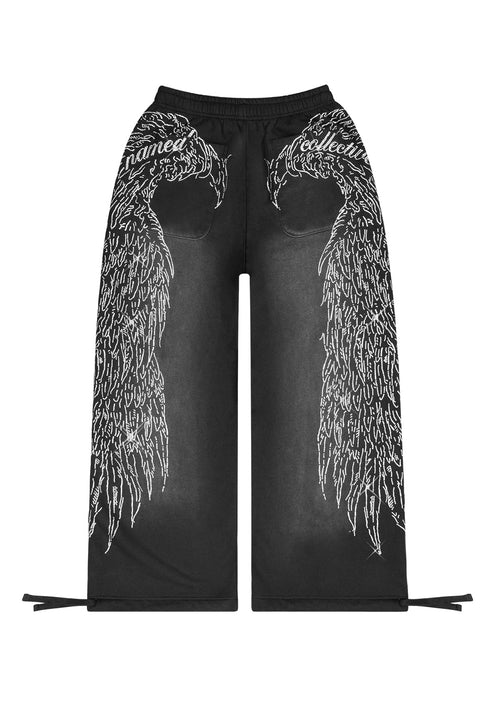 RHINESTONE BLACK SWEATPANTS